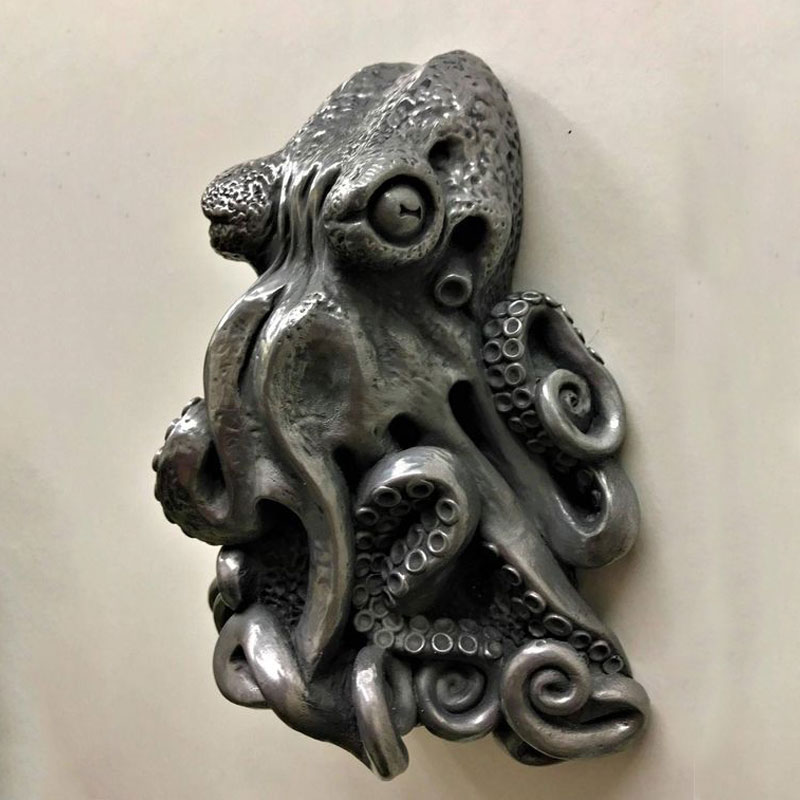 animal art octopus stainless steel sculpture