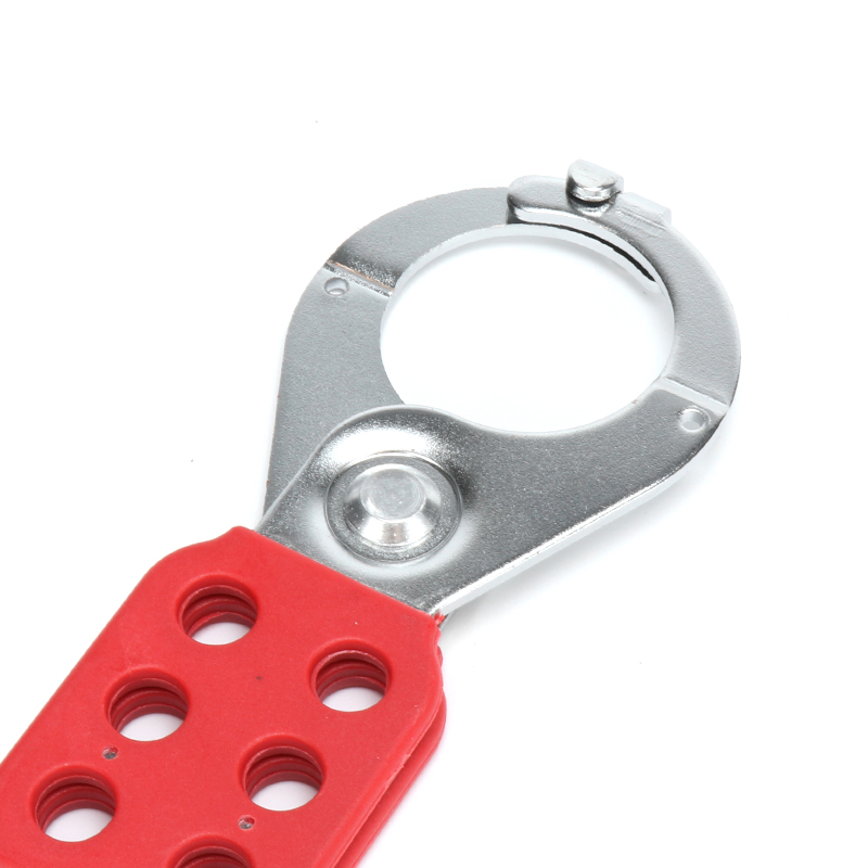 Anti-opening six-hole safety hasp lock with jaw