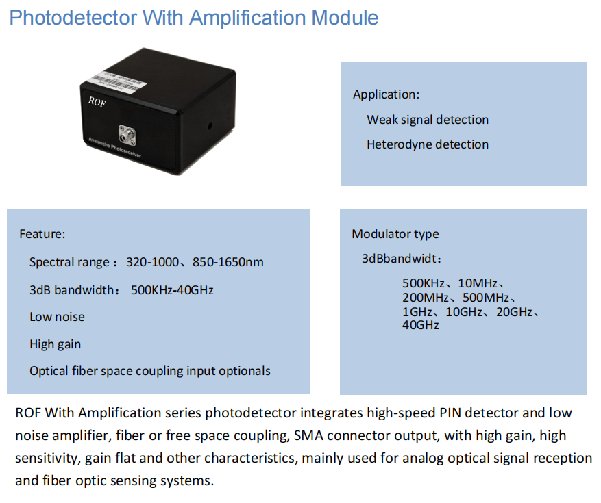 Isiphumo se-silicon carbide diode ephezulu yamandla kwi-PIN Photodetector
