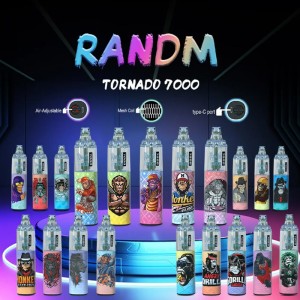 Original Randm Tornado 7000 Puffs Disposable Vape Mesh Coil 38 Flavors 14ml Prefilled Rechargeable E Cigarette