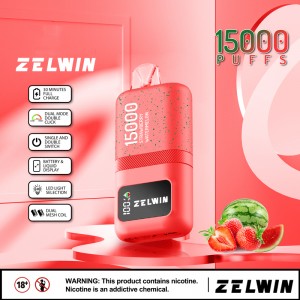 ZELWIN Dual Mesh Smart Screen 15000 Puffs Disposable Vape