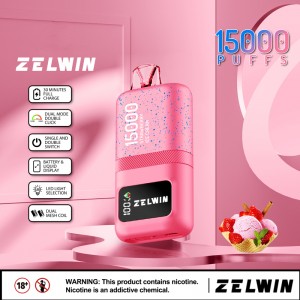 ZELWIN Dual Mesh Smart Screen 15000 Puffs Disposable Vape