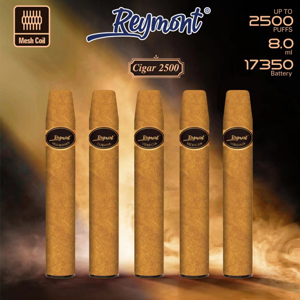 Reymont Cigar 2500 Puffs Disposable Vape Pen Mesh Coil Electronic Cigarette