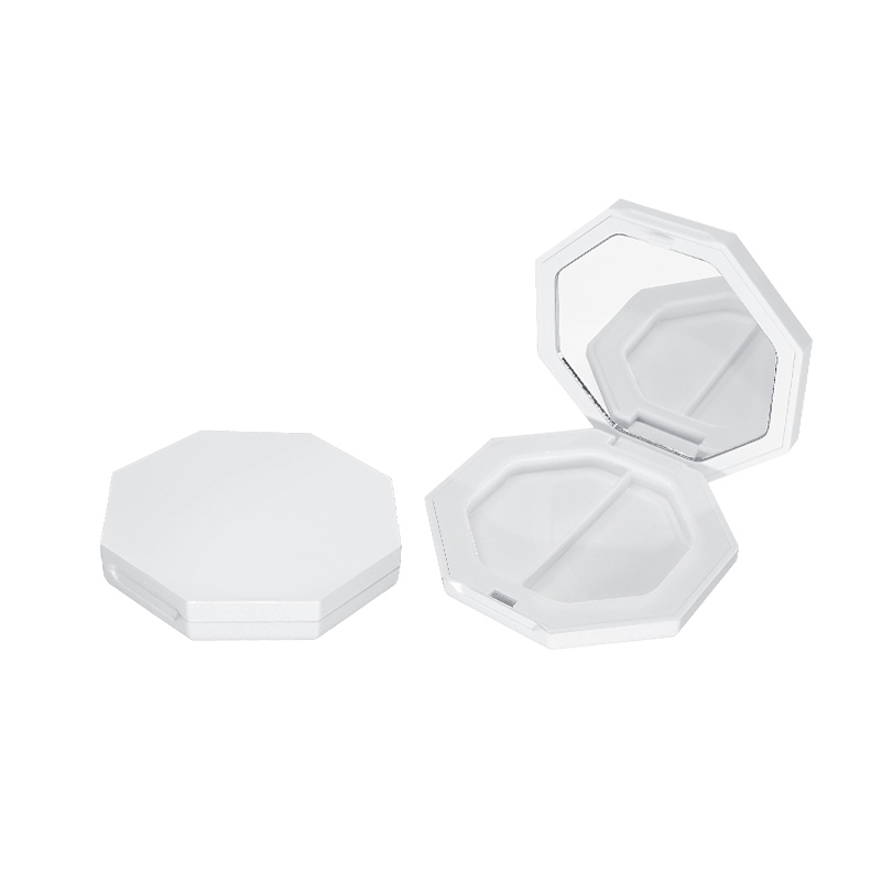highlighter powder compact case 2 colors octagon shape wholesale