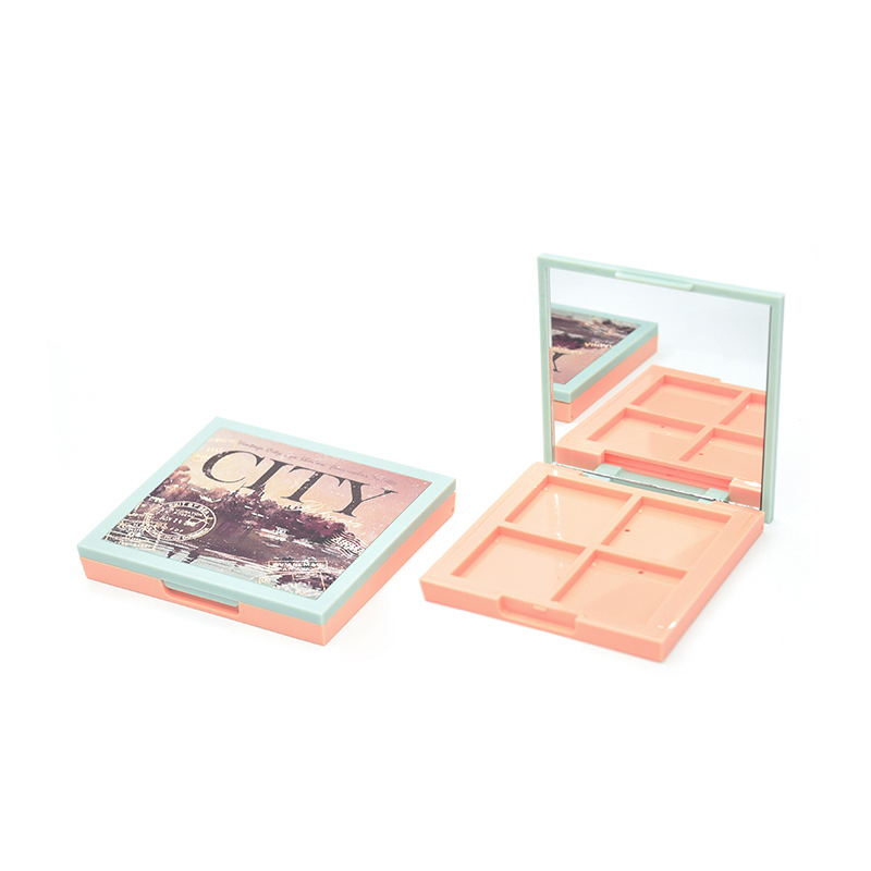 square 4colors blush palette thin case ABS plastic 38mm pan grid