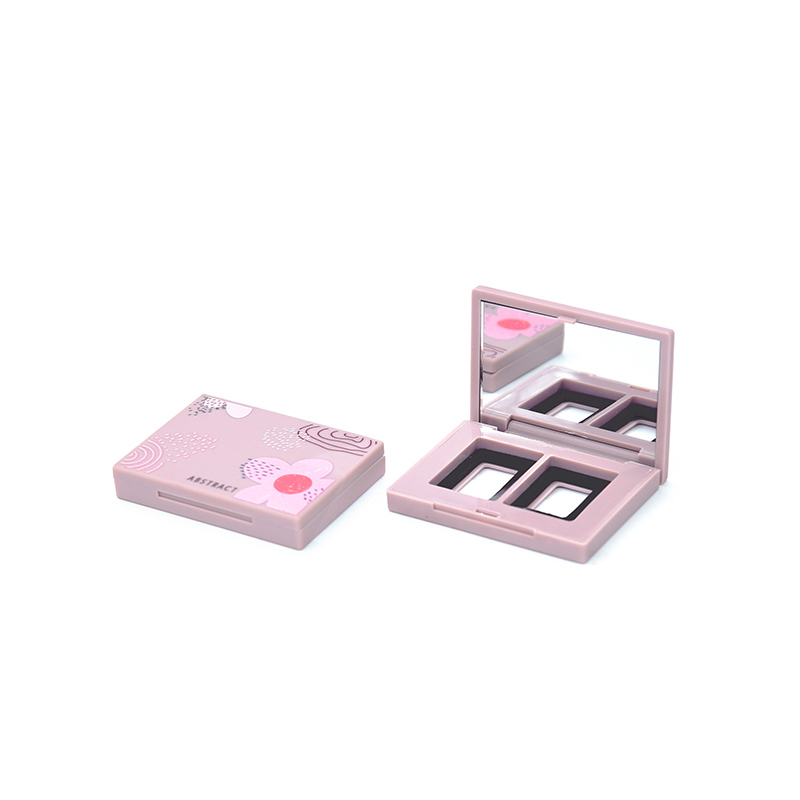 recyclable eyeshadow case two magenetic grids mini rectangle shape