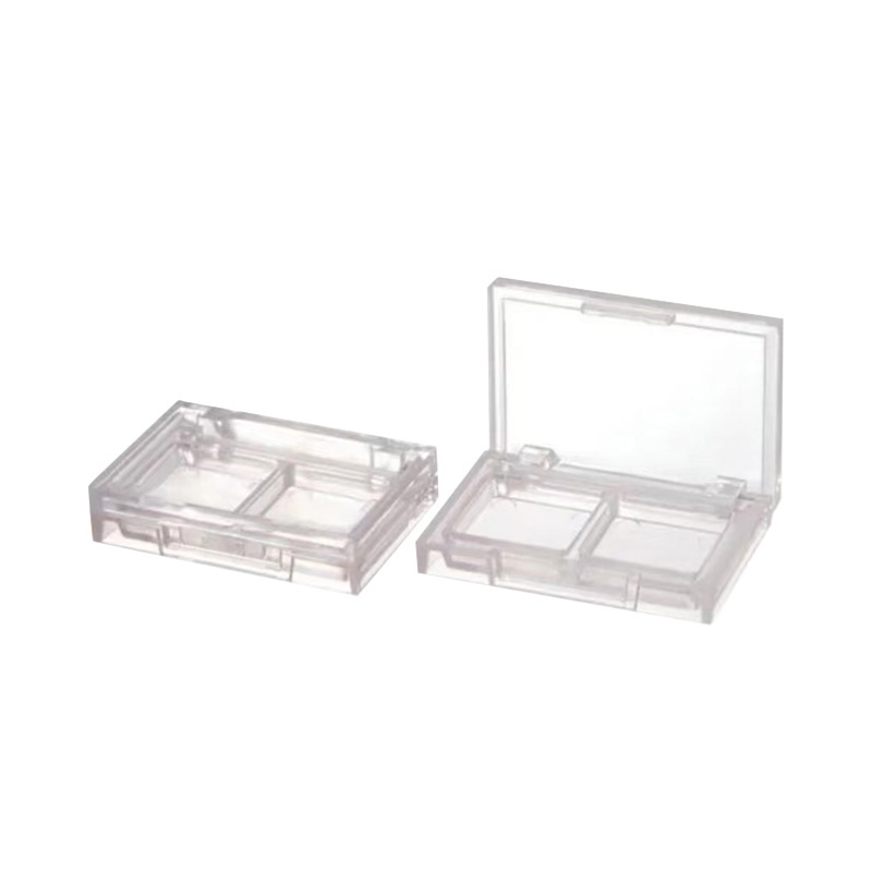 mini rectangle eyeshadow case 20mm pan two colors full transparent cover