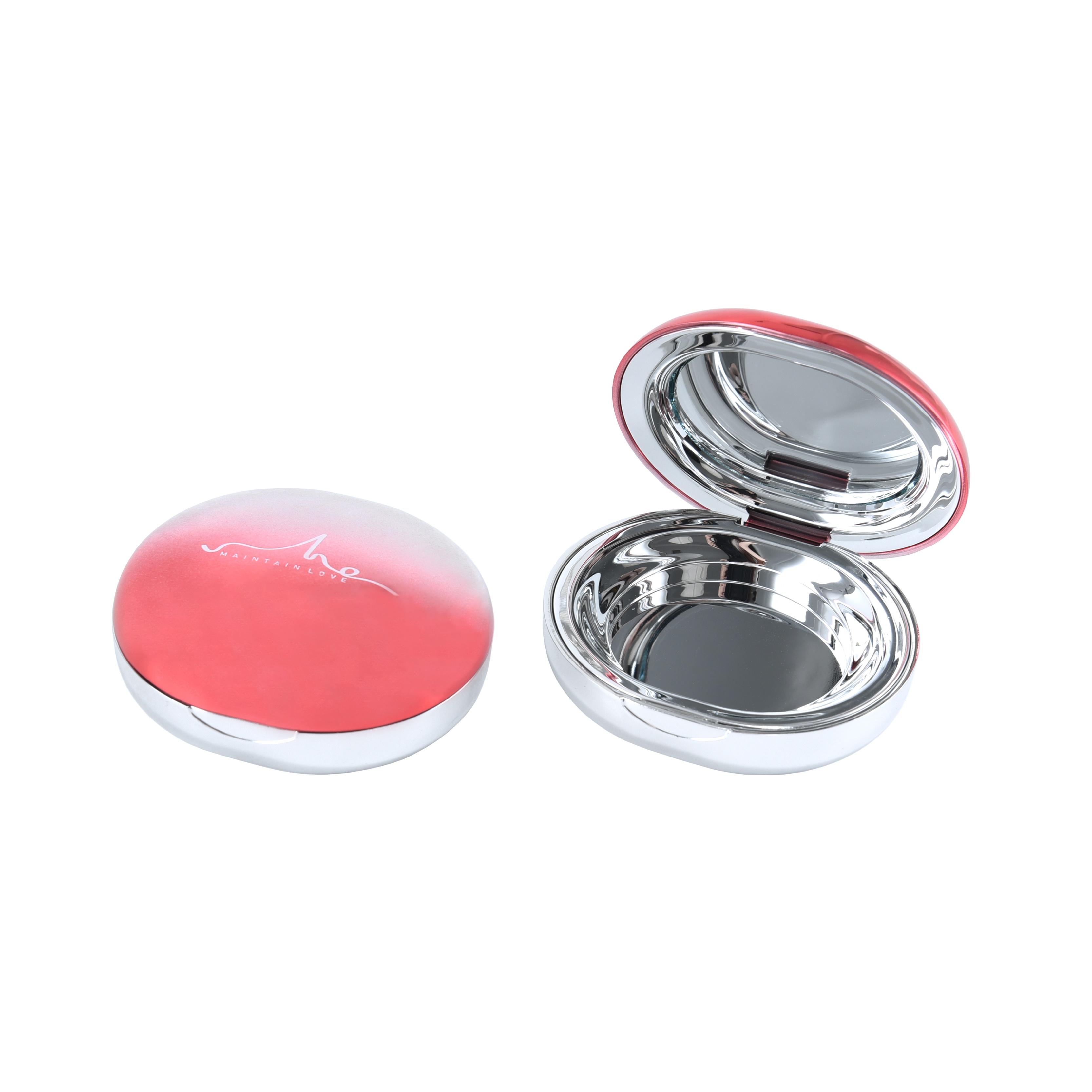 cream blush luxury container oval shape magnetic solod perfume compact case