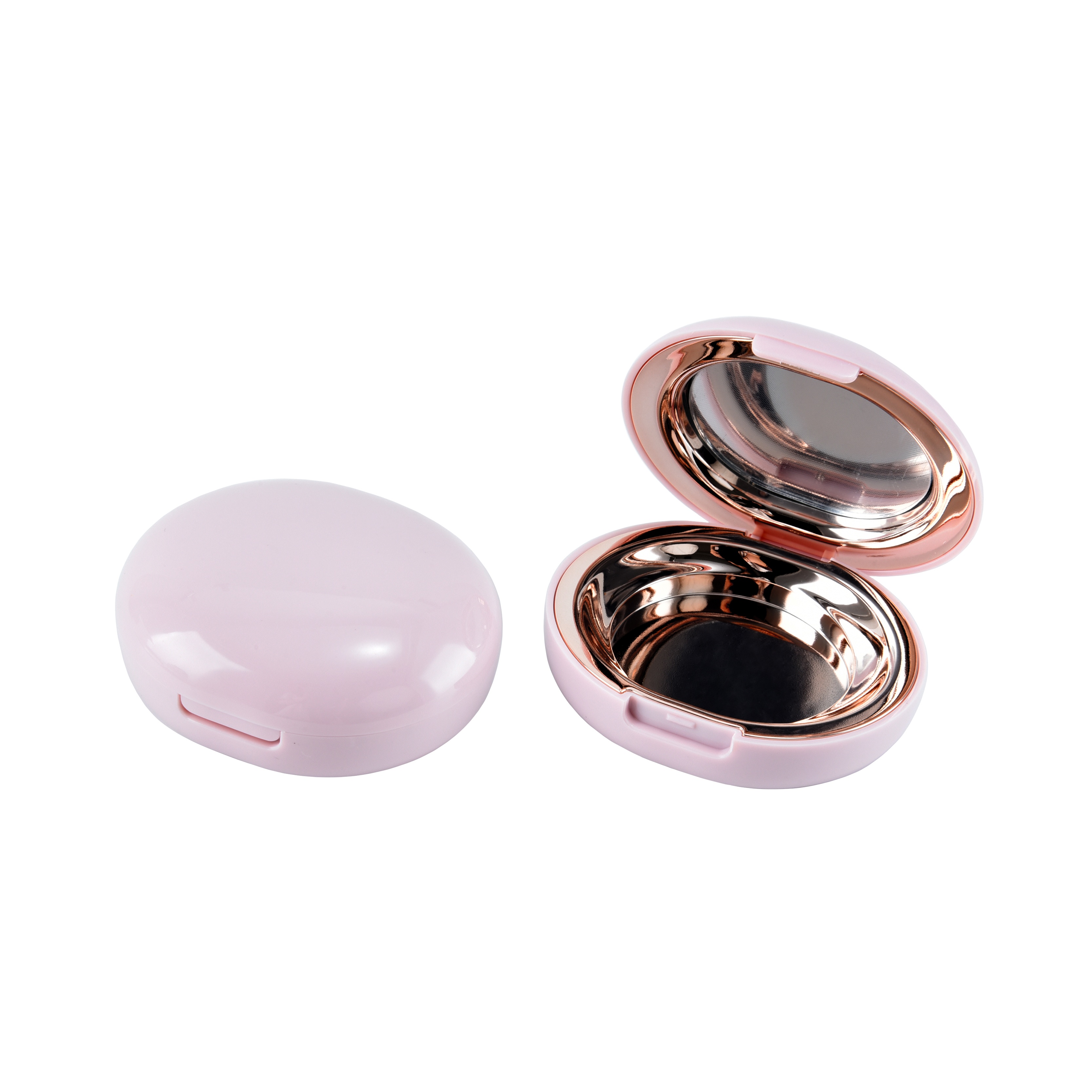 cute pink cream blush case packaging ovul shape