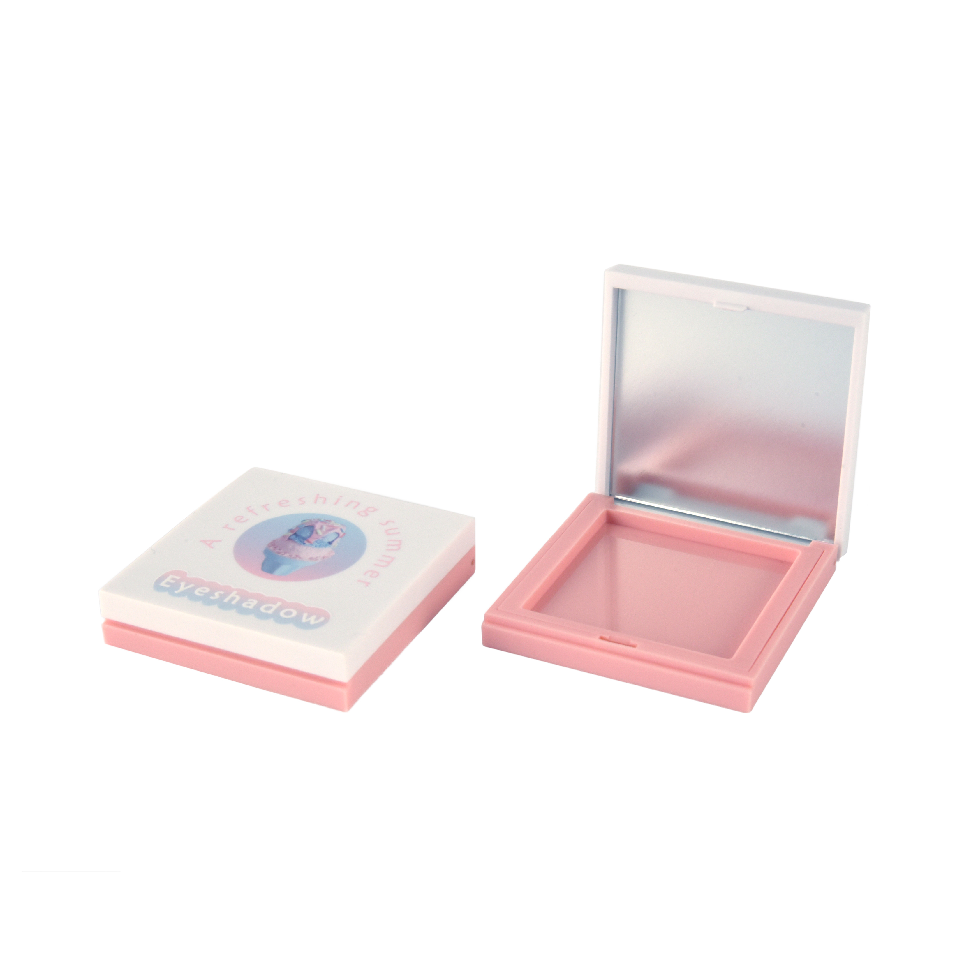 square pressed powder compact case 3D printing custom logo