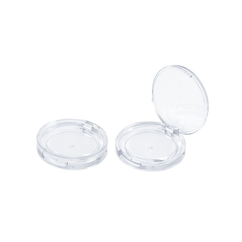 round single transparent clear eye shadow case