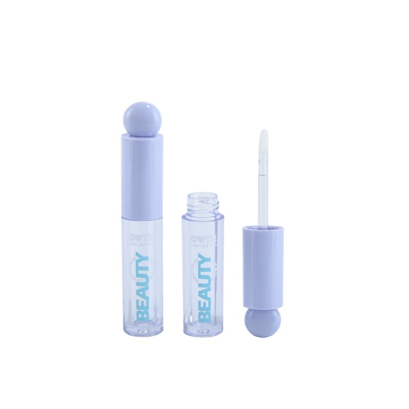 lipgloss tube 3ml petg injection molding with round cute ball top