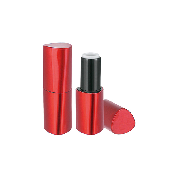 Triangle lipstick tube glitter shiny red magnetic lipstick container case