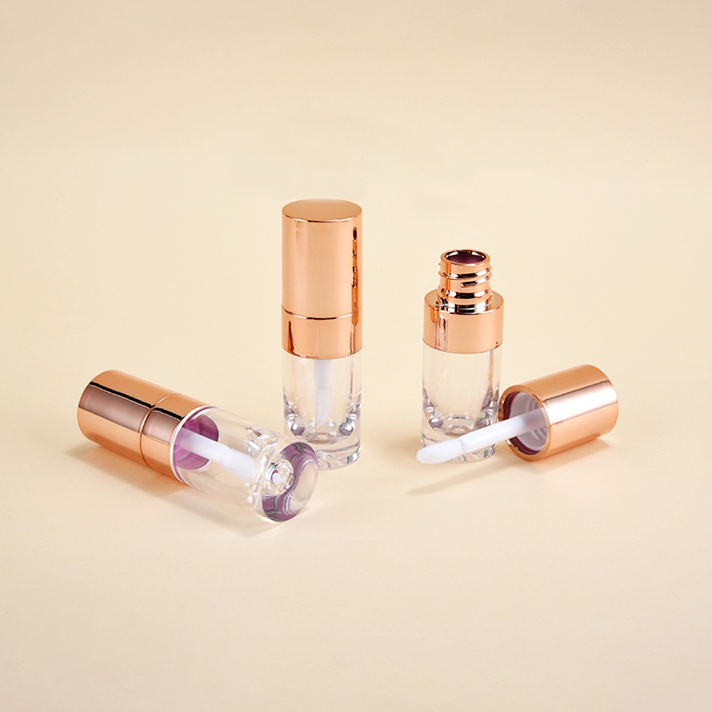 3ml thick wall lip gloss tubes gold liquid lipstick/eyeshadow/blusher/highlight packaging