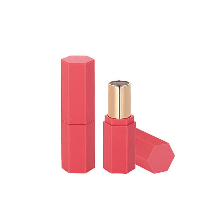 Kemasan kosmetik mewah Hexagon 12.7mm Lipstick Tube