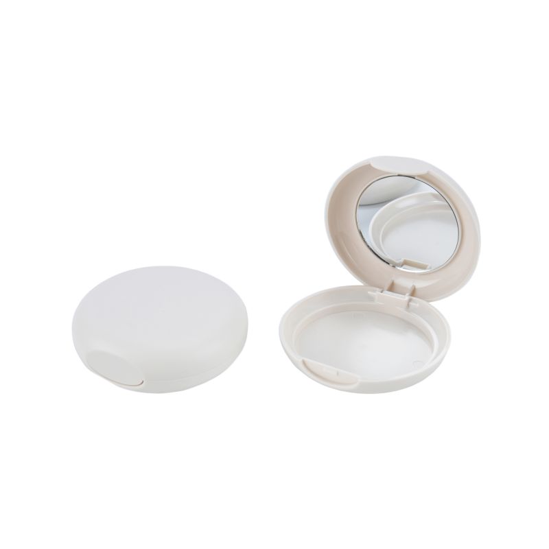 pebble shaped cosmetic case plastic cream blush container empty