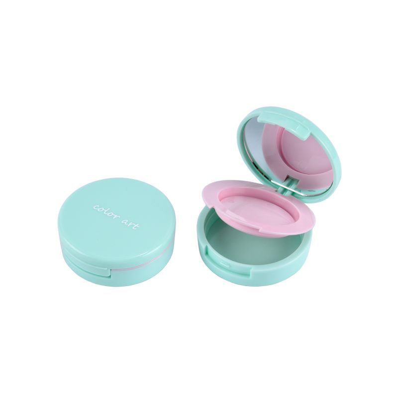 Double Layer ABS Compact Puff Power Empty Case Blush Plastic Box
