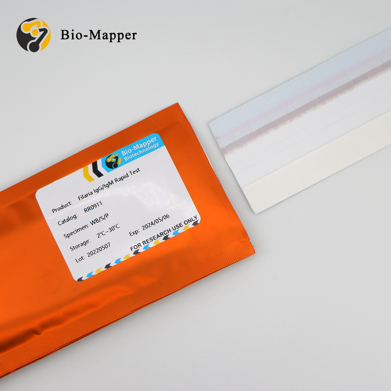 CE Certification Prv Gb Antigen Factory - Filaria IgG/lgM Rapid Test Uncut Sheet – Bio-mapper