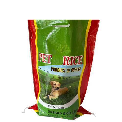 Customized Design Bopp plastic rice bag with handle