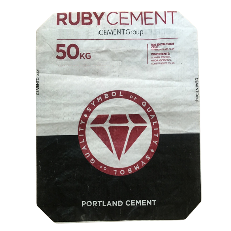 50kg pp woven ad star block bottom ciment bag
