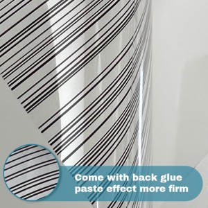 Black brushed (straight and sparse) glass decorative film