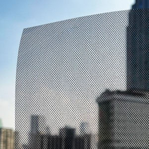 Black mesh pattern glass decorative film