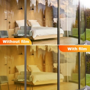 Residential Office Insulated Solar Control Window Film Silver Gold