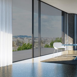 Residential Office Insulated Solar Control Window Film Silver Grey