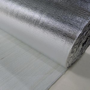 Aluminum foil laminated glassfiber fabric Thermal insulation fiberglass cloth coated aluminum foil