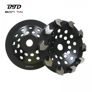 Best quality Turbo Cup Wheel - 7 Inch arrow shape segment Diamond Grinding Cup Wheels for concrete – Bontai