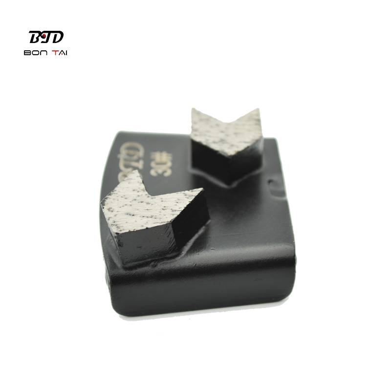 Factory Supply Concrete Head HTC Trapezoid Shoes Arrow Diamond Grinding Segment
