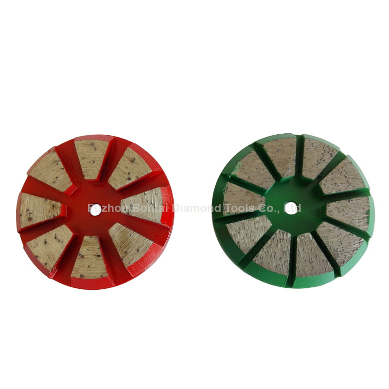 3″ Terrco Diamond grinding pad with redi-lock backing