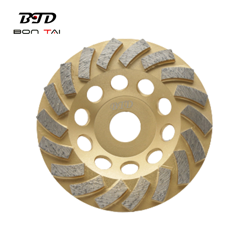 Hot sale Diamond Aluminum Cup Wheel - 5 inch turbo grinding cup wheel for concrete and stones – Bontai