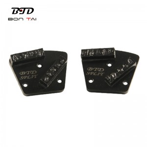 Trapezoid split pcd diamond grinding shoes for epoxy removal