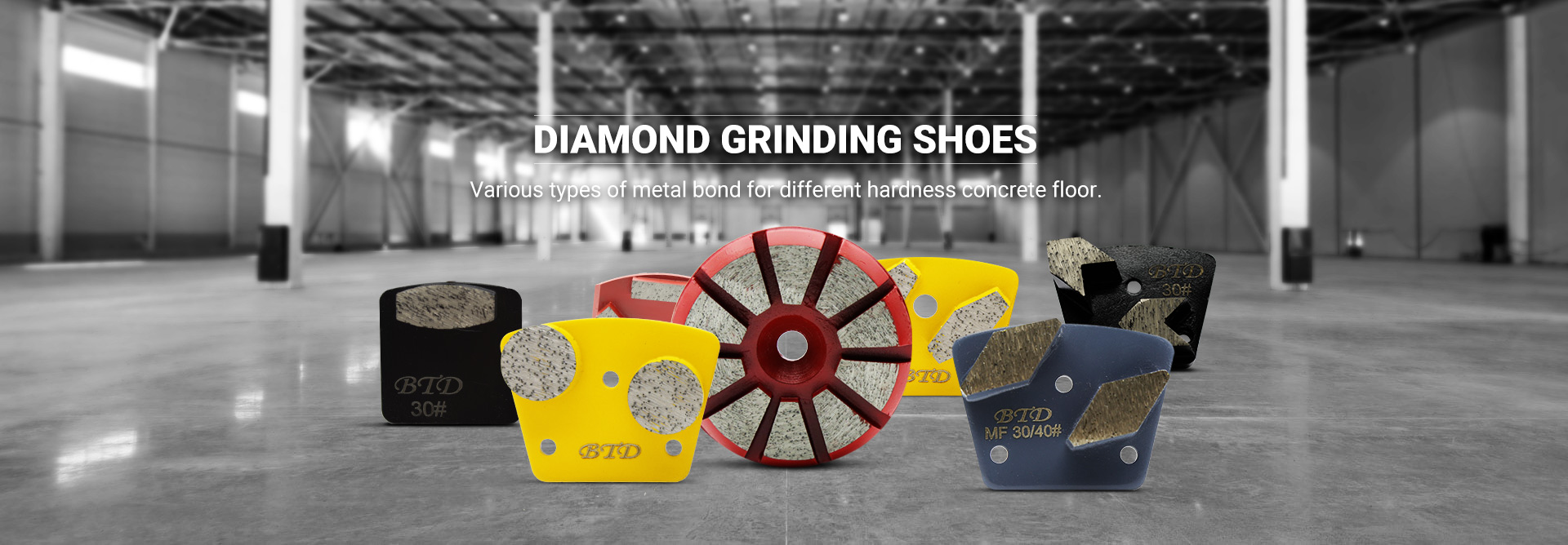 Metal bond diamond grinding shoes for floor grinder