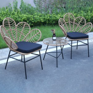 3ks páv přírodní ratanový rákosový vintage designový relaxační nábytek