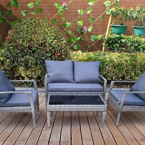 4Pc patio sofa set couch sofa set outdoor rattan furnituer