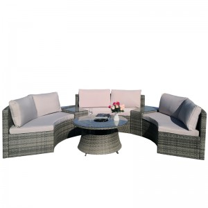 C-shaped modular sofa set patio furniture set garden sofa set outdoor rattan sofa set