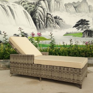 Sun chaise lounge chair outdoor wicker sunbed