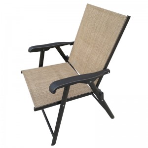 Faldebla 2 * 1 550gramo Sling Chair- Faldebla subĉiela libertempa seĝo