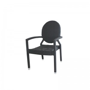 Гхост столица од ратана, баштенска столица за слободно време, трпезаријска столица на отвореном