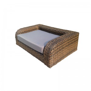 Welded metal frame Rattan wicker Pet Sofa Bed for dogs/cats