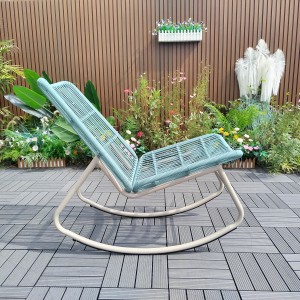 Садове крісло-гойдалка з синього поліротангу