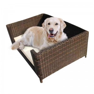 Rattanowa sofa dla zwierząt luksusowa sofa dla psa legowisko dla psa legowisko dla zwierząt