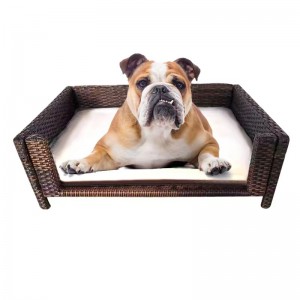 Rattanowa sofa dla zwierząt luksusowa sofa dla psa legowisko dla psa legowisko dla zwierząt