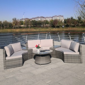 C-shaped modular sofa set patio furniture set garden sofa set outdoor rattan sofa set