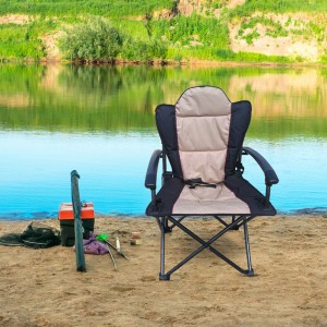 Lehká, plochá kempingová židle pro volný čas Přenosná rybářská židle
