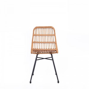 Rattan dining chair outdoor stackable side chair