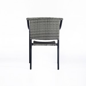 Уличный обеденный стул, штабелируемое кресло из ротанга, садовый стул