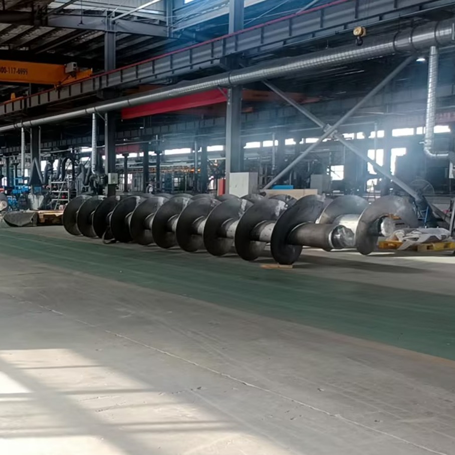 Screw Conveyor Shafts, Wear Resistant Spiral Screw Shaft for Lime Silo, Sand Buffer Silo Conveying System